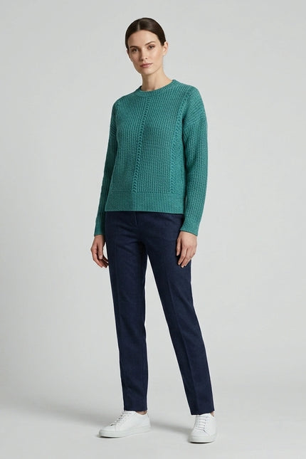 Jumper chenille round neck long sleeve