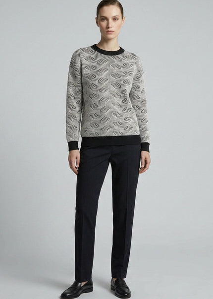 Jumper round neck pattern long sleeve