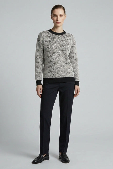 Jumper round neck pattern long sleeve