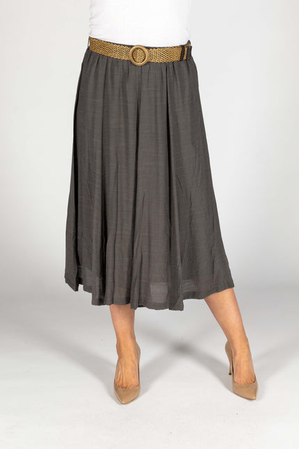 Skirt Crinkle Fabric Panelled