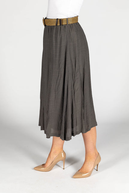 Skirt Crinkle Fabric Panelled