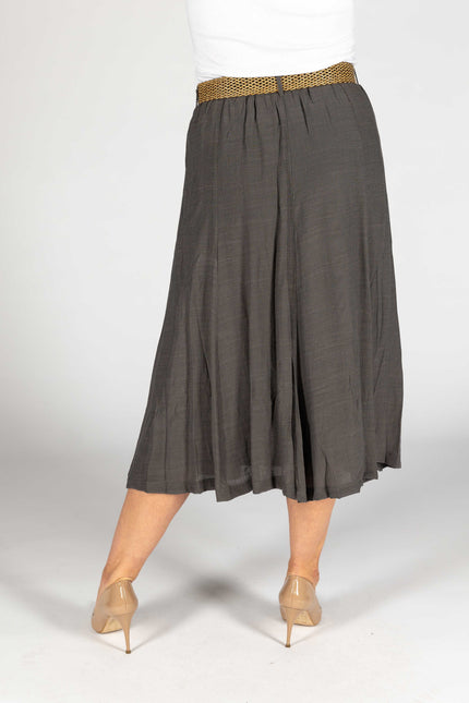 Skirt Crinkle Fabric Panelled