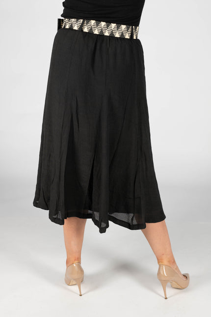 Skirt Crinkle Fabric Panelled