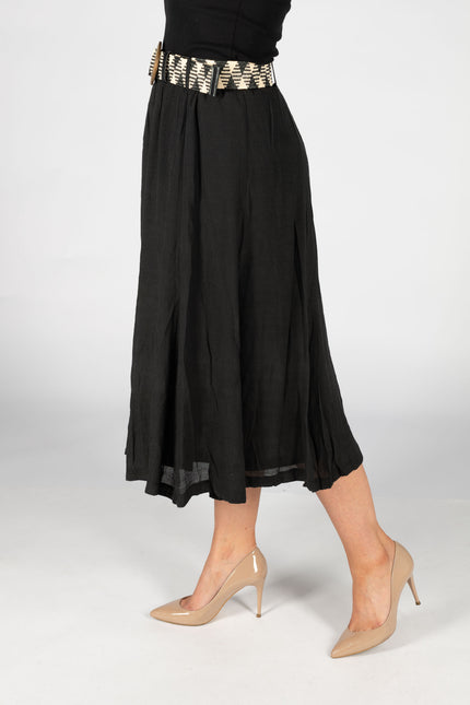 Skirt Crinkle Fabric Panelled