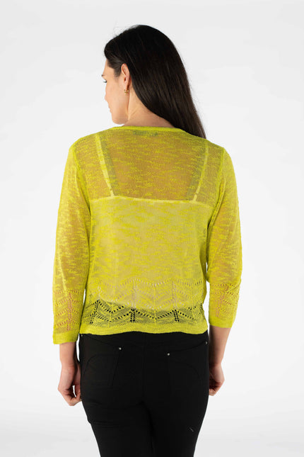 Shrug border pattern 3/4 sleeve
