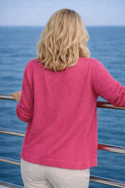 Shrug lacy pattern edge to edge 3/4 sleeve.