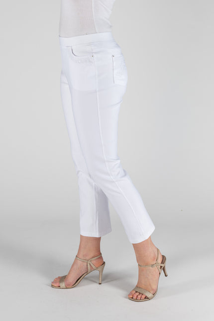 Trouser 27 inch leg embroidery detail pocket