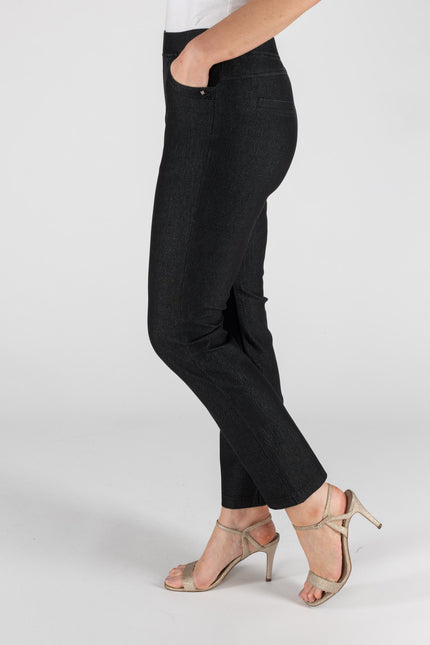 Trouser 29 inch denim with metal trim