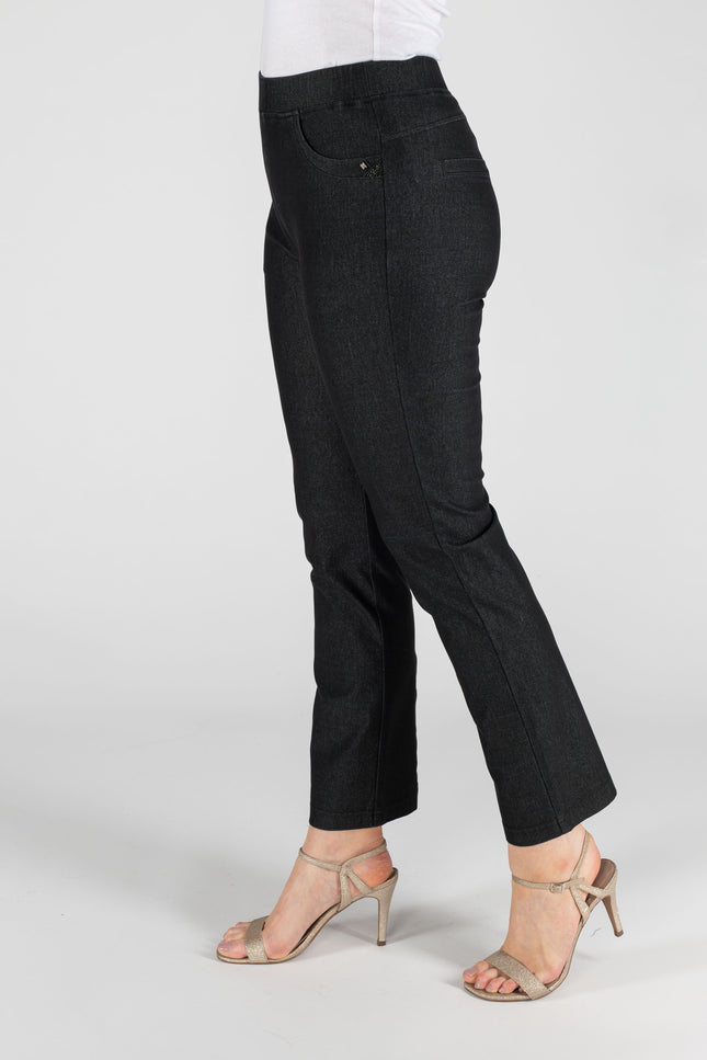 Trouser 29 inch denim with metal trim