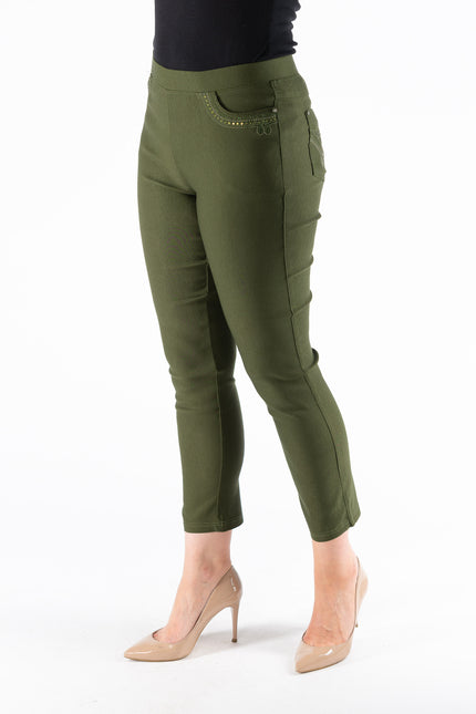 27 Inch embroidered pocket trouser