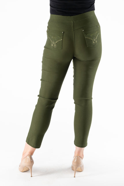 27 Inch embroidered pocket trouser