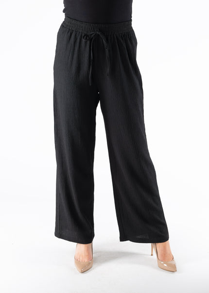 Trouser wide leg with elasticated waist