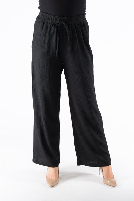 Trouser wide leg with elasticated waist