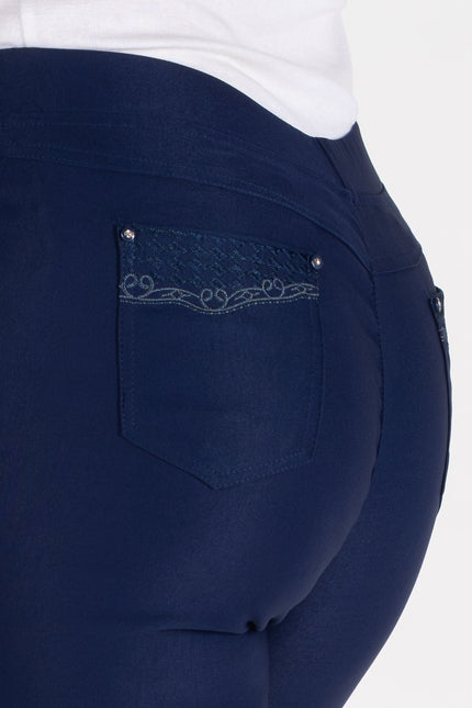 Crop trouser navy crop 22 inch