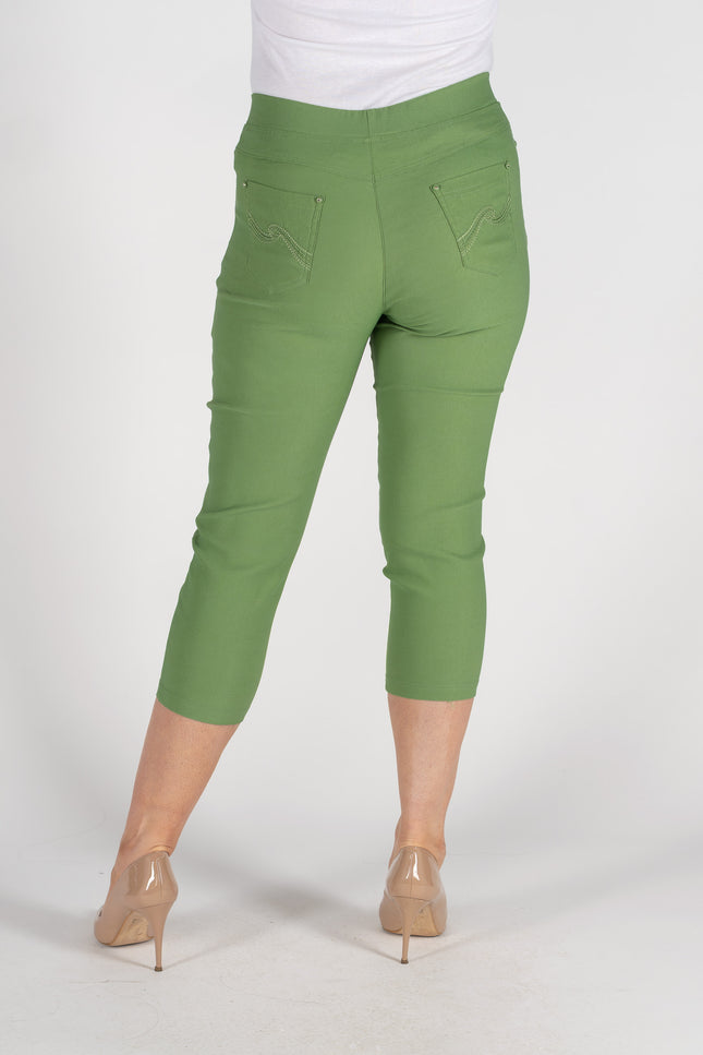 Crop Trouser 22 inch  Embroidery Pocket