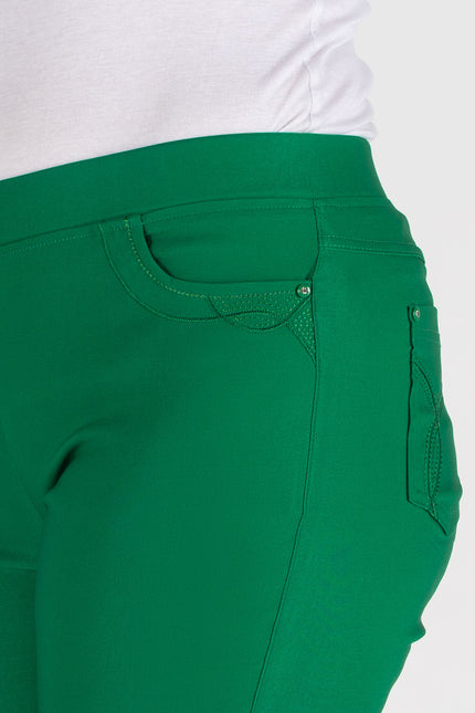 Crop trouser 22 inch embroidered pocket