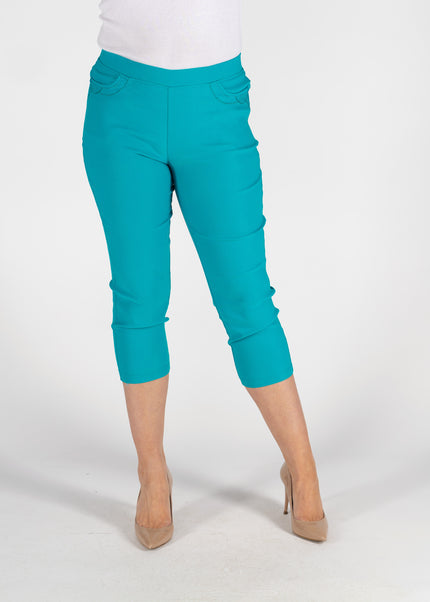 Crop trouser 22 inch embroidery pocket