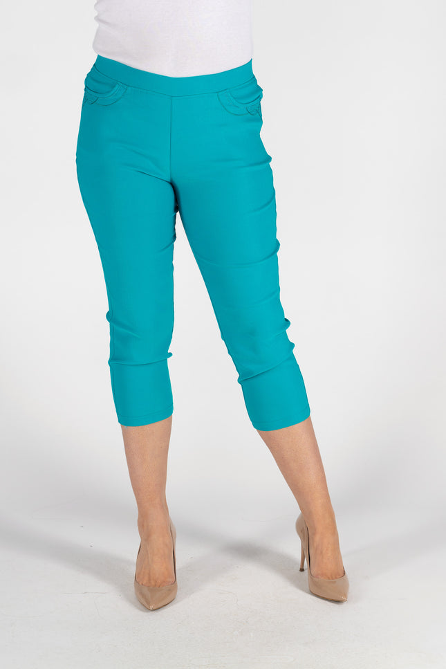 Crop trouser 22 inch embroidery pocket