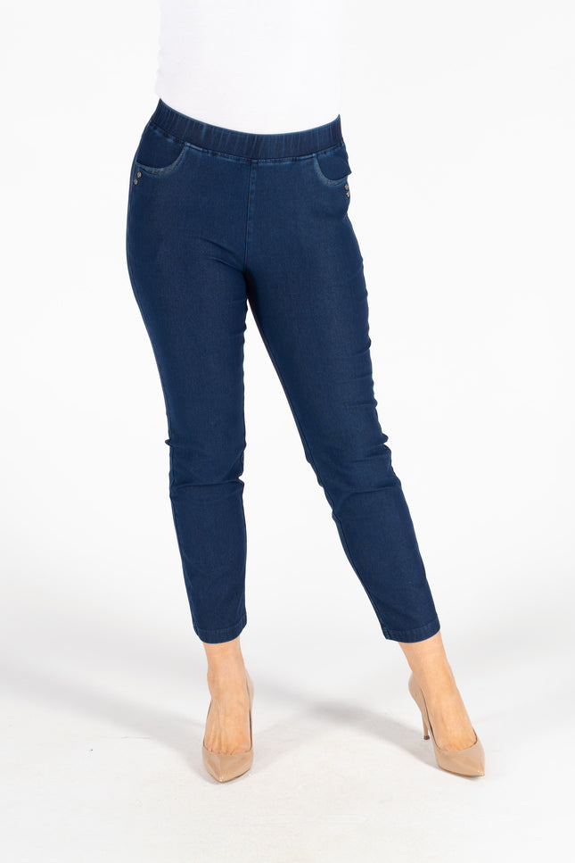 Trouser 27 inch Denim fabric metal trip pocket.