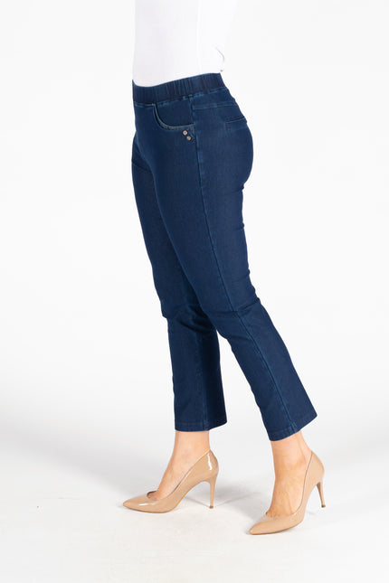 Trouser 27 inch Denim fabric metal trip pocket.