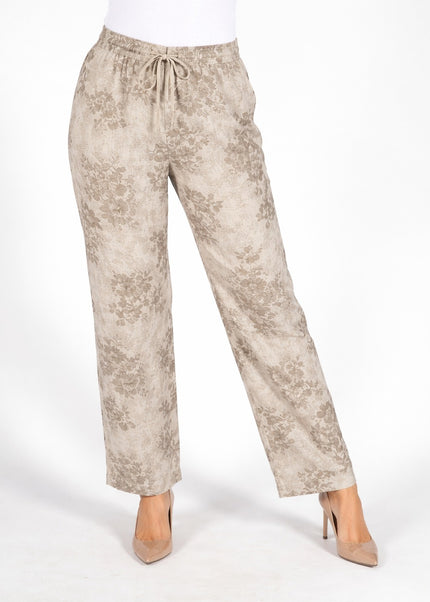 Trouser 29 inch linen effect wide leg.