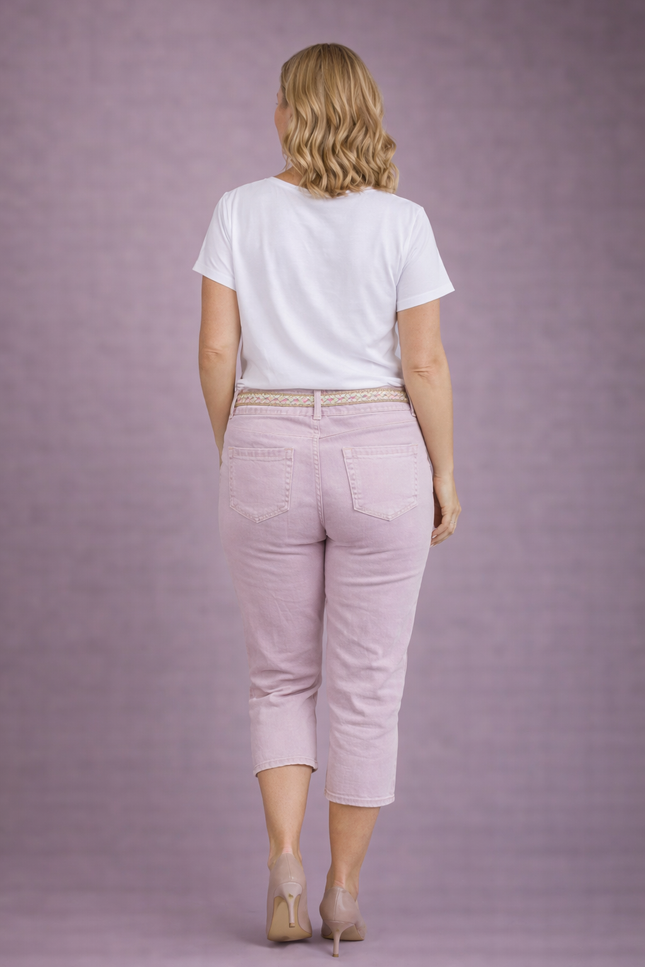 Trouser crop 22inch garment dye.