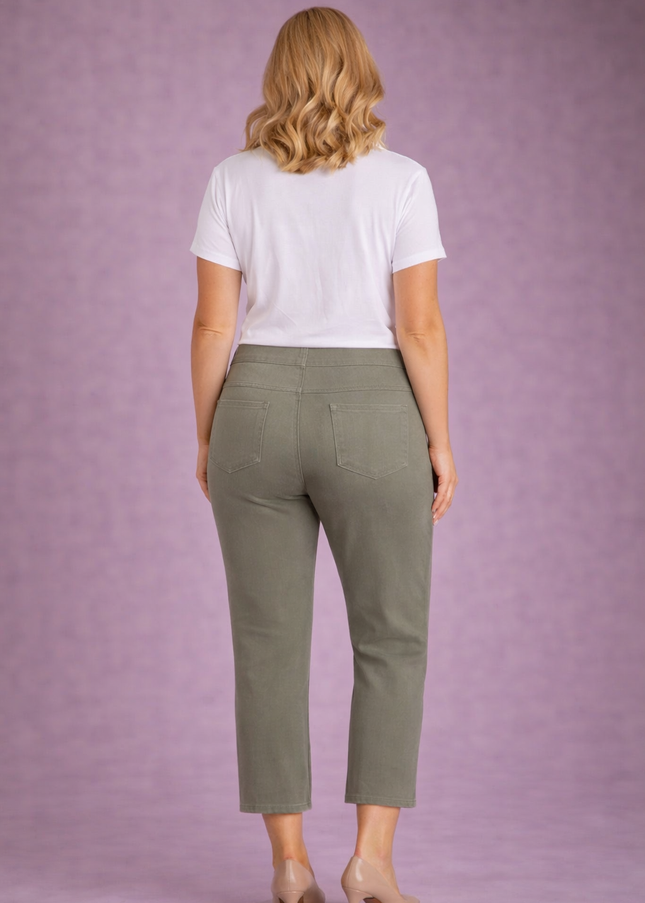 Crop trouser 22 inch leg embroidered
