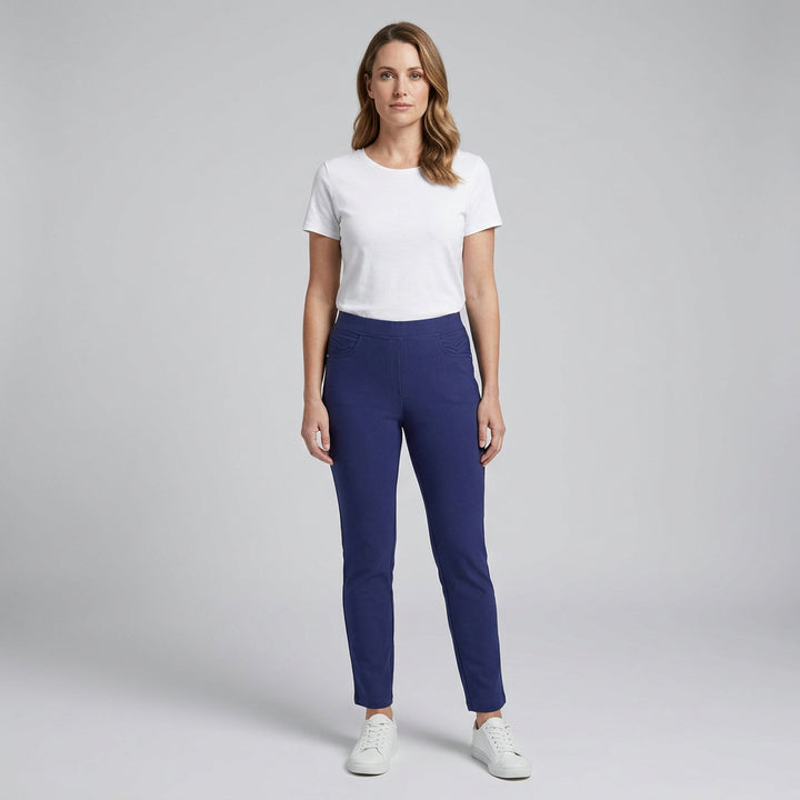27 Inch trouser curved hem pocket detail