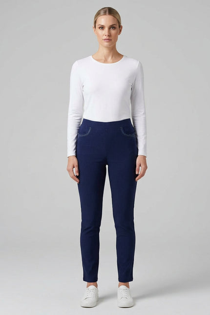 27 Inch embroidered pocket trouser