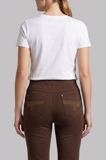 27 Inch embroidered pocket trouser