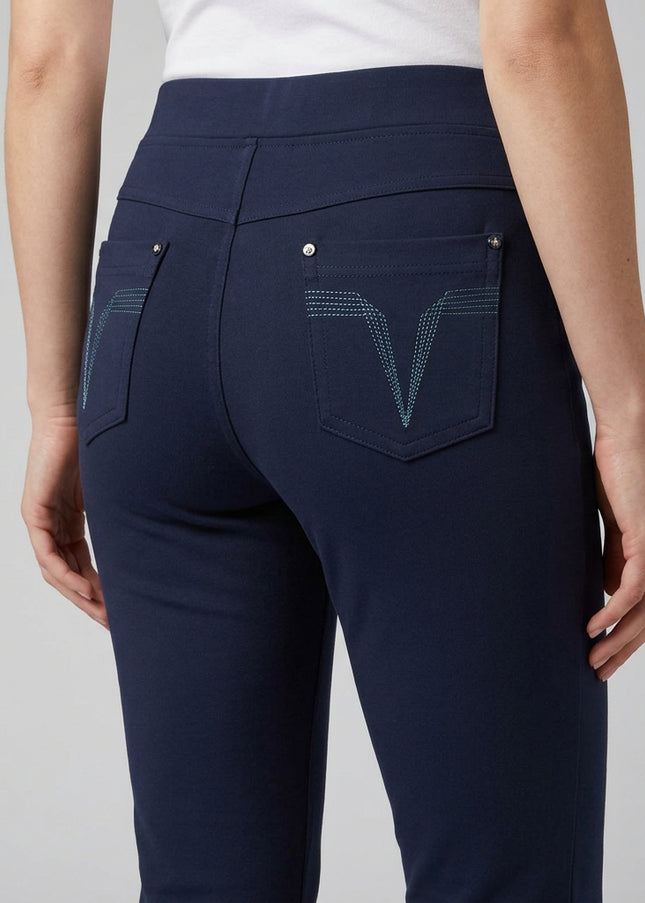 27 Inch embroidered pocket trouser