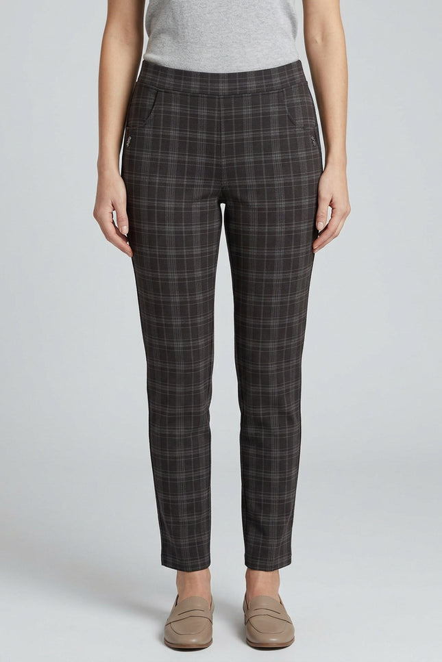 27 Inch black square check trouser