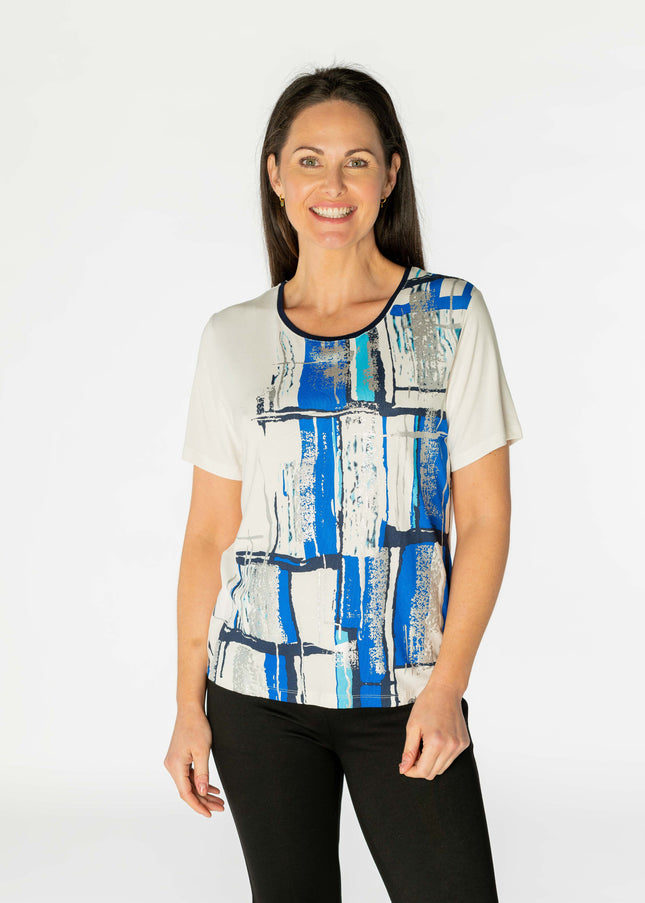 Top with block print
