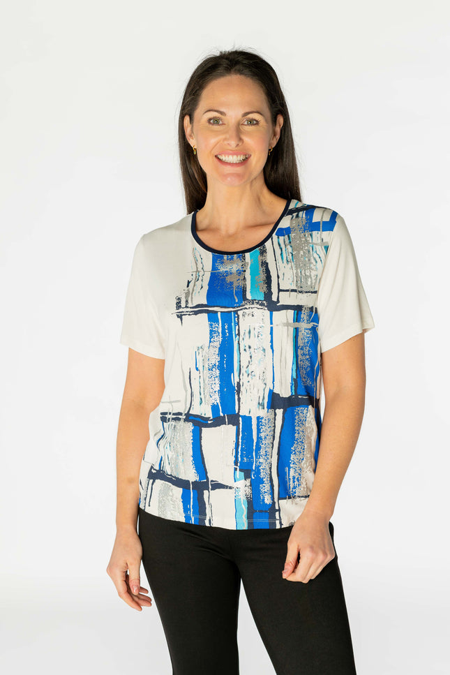 Top with block print