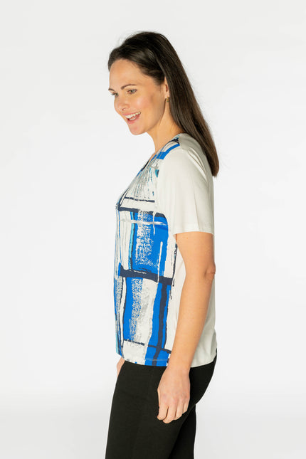 Top with block print