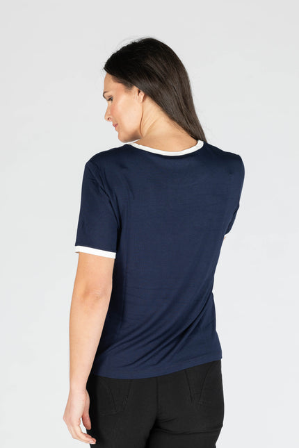 Top Flower Stripe Print