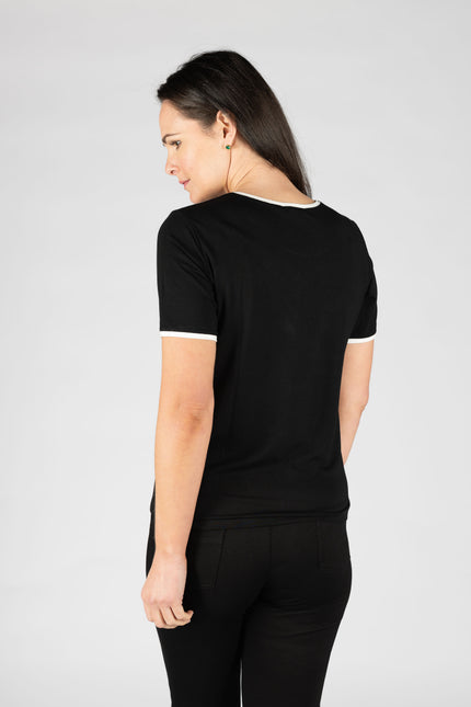 Top Print Short Sleeve With Round Neck