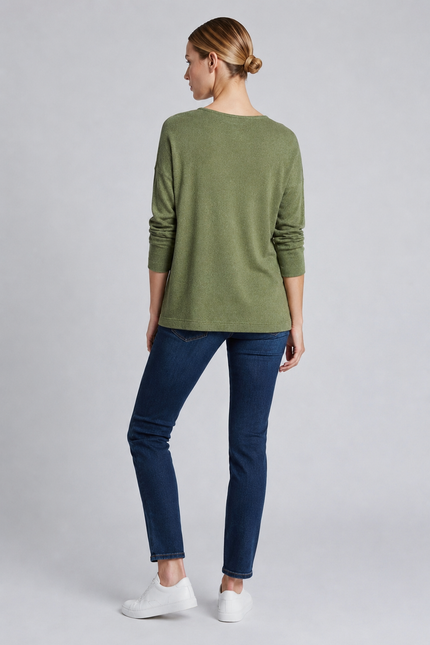 Top flower round neck 3/4 sleeve