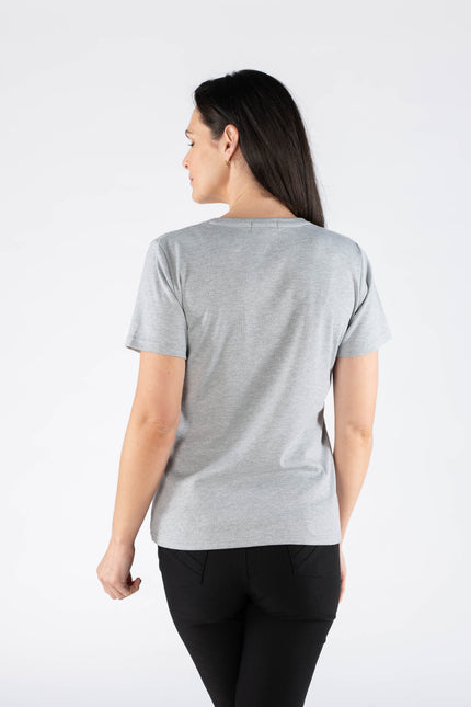 T Shirt rubber spots round neck with short sleeve