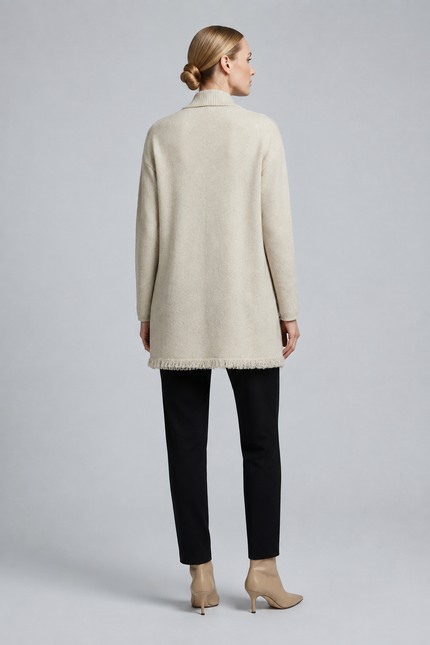 Cardigan with pockets and edge detail long sleeve