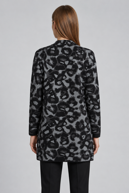 Cardigan abstract pattern long sleeve
