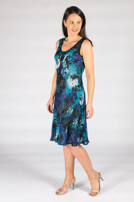 Blue 41 inch reversible print