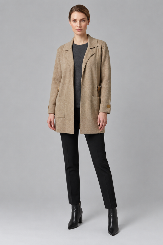 Jacket with pockets and button detail