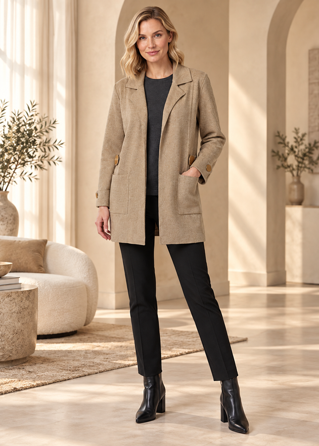 Jacket with pockets and button detail