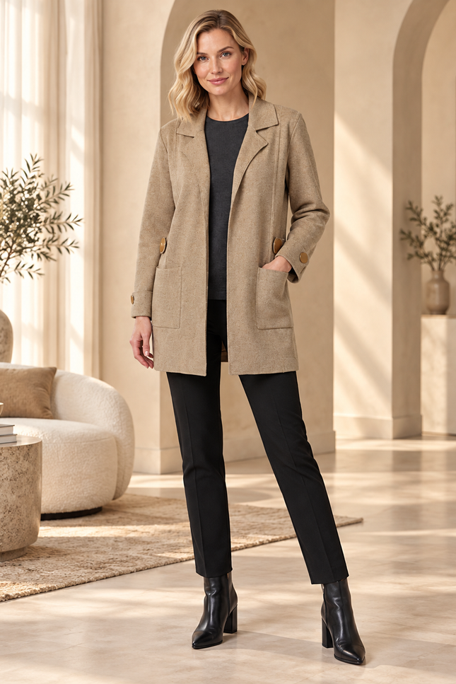 Jacket with pockets and button detail