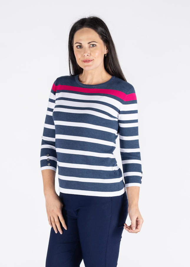 Jumper round neck 3/4 sleeve