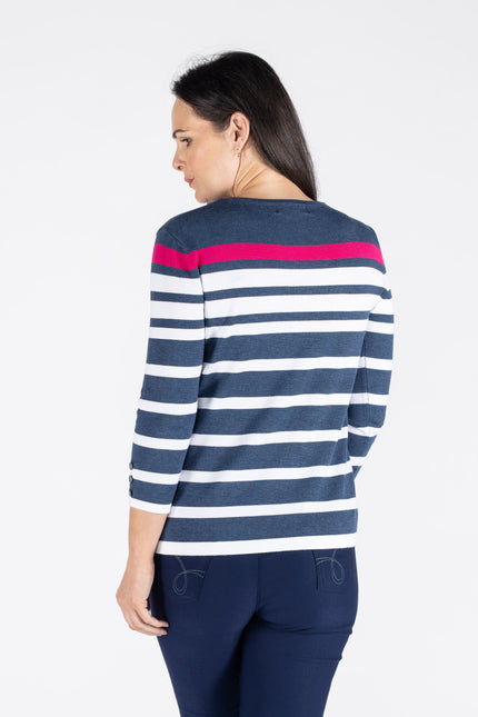 ROUND NECK 3/4 SLEEVE JUMPER
