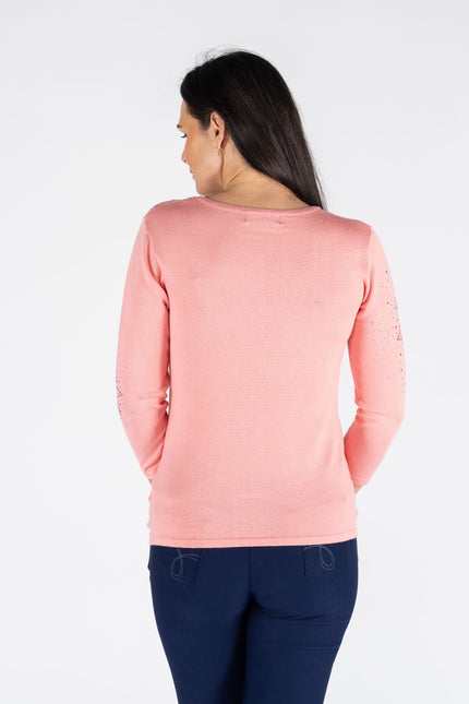 STARBLOOM HOTFIX JUMPER ROUND NECK 3/4 SLEEVE