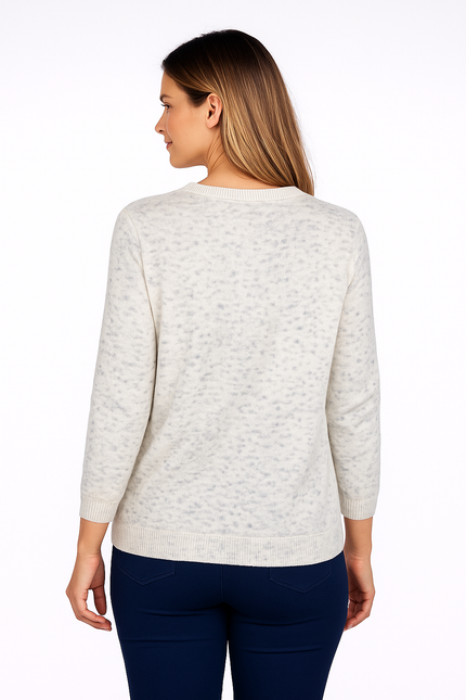 TEXTURED JUMPER ROUND NECK 3/4 SLEEVE