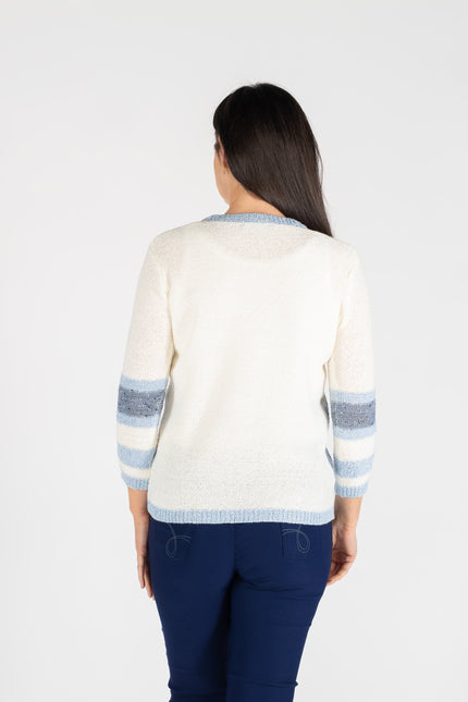 POPCORN KNIT PATTERN JUMPER ROUND NECK